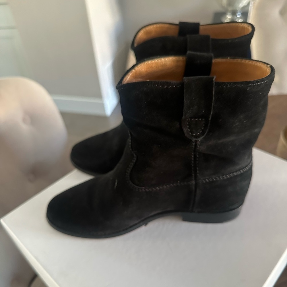 Isabel marant black suede boots